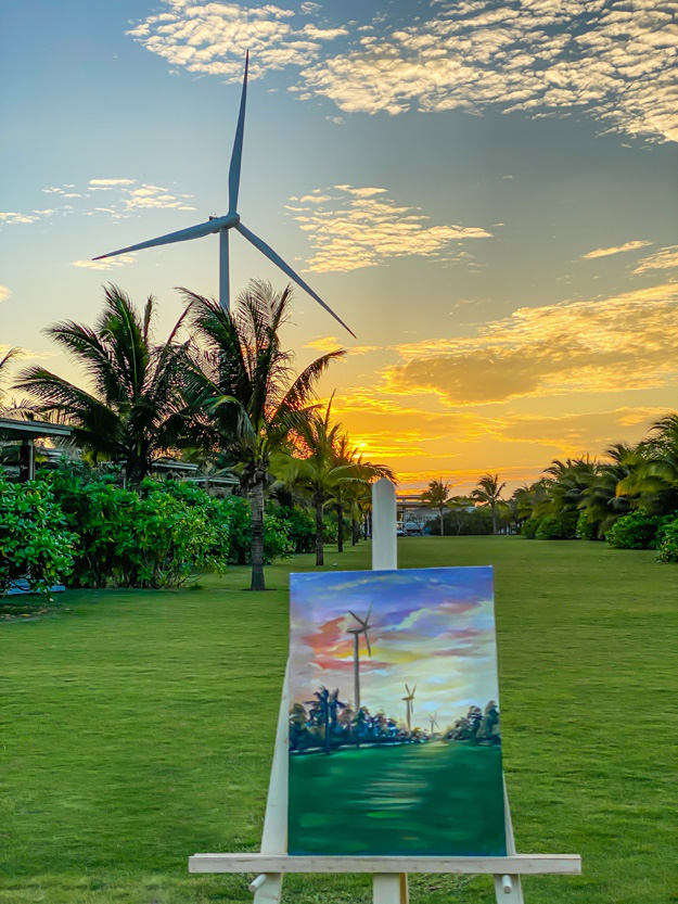 Cánh đồng điện gió – nơi diễn ra các hoạt động ngoài trời được du khách yêu thích. Ảnh: Maia Resort Quy Nhơn