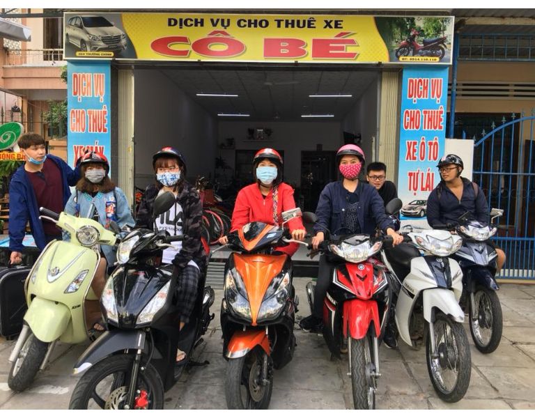 Cửa hàng cho thuê xe máy Cô Bé, Phú Yên. Ảnh: motogo.