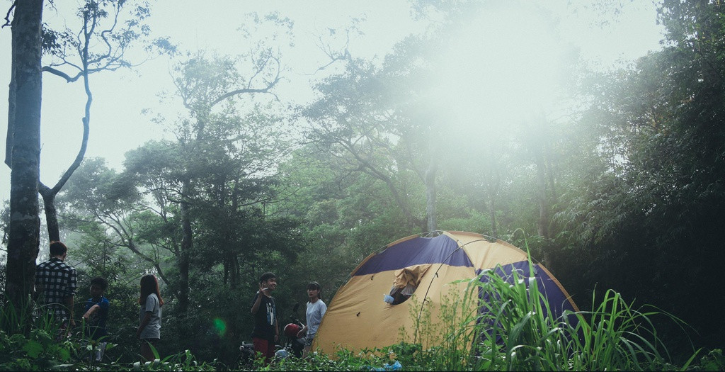 Cắm trại trong rừng. Ảnh: vinhphuc.gov.vn